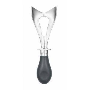 Pince à Fromage Design Inox avec Manche Ergonomique Gris – Accessoire de Service Élégant