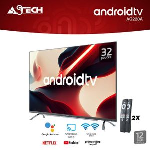 Astech Téléviseur Smart TV LED 32 Pouces Full HD - Garantie 12 Mois