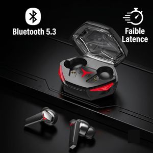 Écouteurs Bluetooth Gaming Sans Fil TWS - Bluetooth 5.3 - Son HD - Faible Latence - Micro HD - Boîtier de Charge - Noir