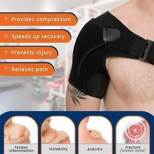Support d'épaule Brace Pad Sports Care Sangle arrière unique Wrap