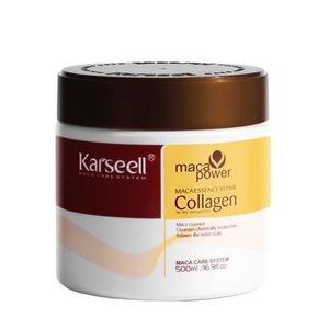 Karseell Traitement capillaire au collagène Réparation profonde Conditionneur Huile d'argan Masque capillaire revitalisant au collagène Essence pour cheveux secs et abîmés - 500 ml