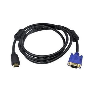 Câble Adaptateur HDMI vers VGA Mâle D-SUB pour moniteur d'ordinateur HDTV - Noir