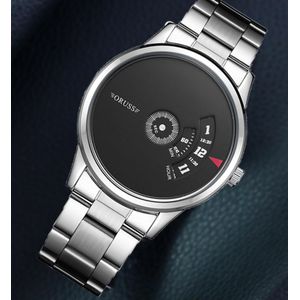 Montre à quartz pour homme, étanche, boîtier en acier inoxydable