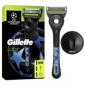 Gillette Rasoir Manuel Labs Édition UEFA Champions League + Support Magnétique – Précision & Confort Ultime