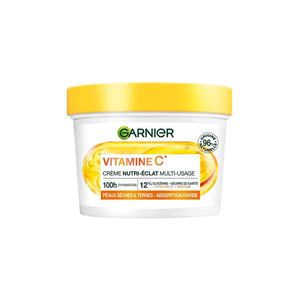 Garnier Crème Nutri-Éclat Vitamine C – Multi-Usage Corps, Visage & Mains – 100h d'Hydratation – 380ml