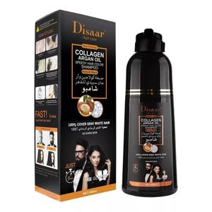 Disaar Shampooing et Teinture capillaire au collagène et à l'huile d'argan, Extrait de plantes naturelles - 400 ml