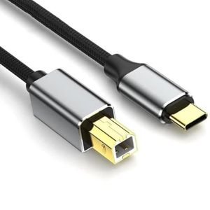 Câble d’imprimante USB-B, USB 2.0 haute vitesse, câble USB-A vers USB-B, 1 m, noir