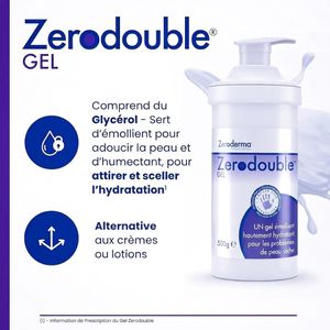 Unbrand Gel Hydratant Intense Zerodouble - Anti-Irritations & Sécheresse - Format Pompe 500g - Idéal pour les Peaux Très Sèches & Sensibles - Venant de Londres