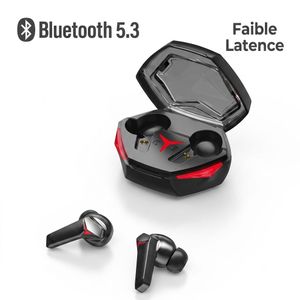 Casque Bluetooth Gaming TWS Sans Fil - Bluetooth 5.3 - Son Stéréo HD - Micro Intégré - Faible Latence - Boîtier de Recharge