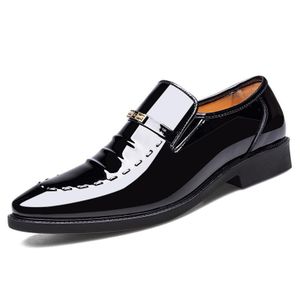 GLARPEBIE Chaussures En Simili Cuir Pour Hommes Chaussures Formelles Pour Hommes Chaussures à enfiler à pampilles pour hommes, chaussures formelles - Noir