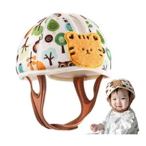 Casque de protection pour bébé, en coton respirant, casque de sécurité antichute réglable, chapeau anti-collision pour bébé.
