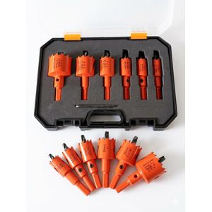 Kit de scie cloche pour le travail du bois 6 pièces, mèches de scie cloche bi-métal en acier rapide