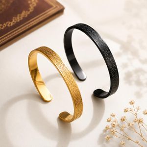 Unbrand Lot de 2 Bracelets Ayatul kursi en Acier inoxydable - Bracelet de Protection Unisexe 