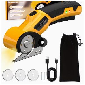 Ciseaux électriques sans fil 2000 mAh – Coupe-carton, outil de découpe électrique 4,2 V (300 tr/min), adapté pour le tissu, les tapis, le carton, le plastique, le cuir et divers textiles.