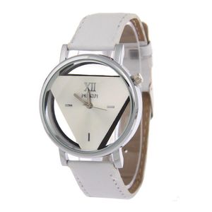 Montre pour femme, élégante, à quartz, avec cadran ajouré - Blanc