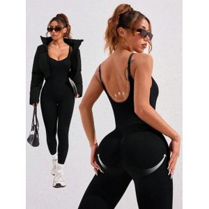 Combinaison Intégrale Sculptante 2-en-1 – Gainante, Anti-Cellulite & Effet Fessier Galbé