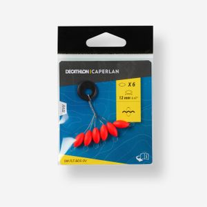 Caperlan Perle flottante de pêche en surfcasting ovale 12mm Rouge