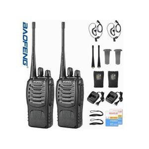 Baofeng 2 pièces T-alkie Walkie BF-888S Radio bidirectionnelle -NOIR