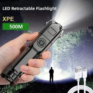 Lampe de camping torche, projecteur haute puissance rechargeable
