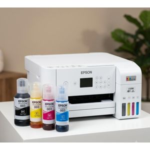 Epson Imprimante Multifonction EcoTank L5296 – 4-en-1 (Impression, Copie, Scan, Fax), Wi-Fi, Ethernet, Réservoirs Rechargeables Haute Capacité + 4 Bouteilles d'Encre Incluses--GARANTIE 12 MOIS
