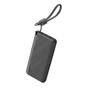 Oraimo Batterie externe PowerFlow L1 10 000 mAh 15 W, charge Type-C, câble intégré - Noir