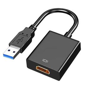 Cable Adaptateur USB 3.0 VERS HDMI convertisseur blindé combiné USB 3.0 HD 1080P adaptateur mâle-femelle pour téléviseur HD et ordinateur portable/PC
