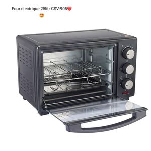 Four Électrique Compact 25L - Haute Performance & Design Noir Élégant