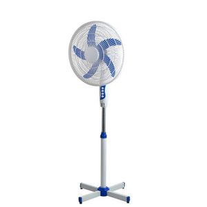 2 VENTILATEUR A PIED LF-SFC1600 - 16" / 400MM / 3 VITESSES / 5 HELICES / 220V / 40 W /BLANC-BLEU - Garantie 