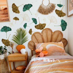 Autocollants muraux feuille de ginkgo - Transformez votre espace !