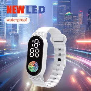 CALLIARA Montre numérique exquise, montre-bracelet LED, contrôle tactile, montre sport numérique pour enfants, décoration
