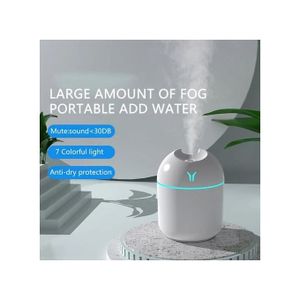 Humidificateur GENERIQUE 200ml mini humidificateur silencieux créatif  cylindrique portatif avec des lumières colorées