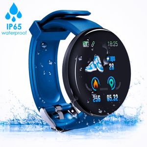 Montre Connectée Intelligente Multifonctions - Écran HD - Cardio, Sommeil, Pas & Notifications - Bleu - Unisexe 