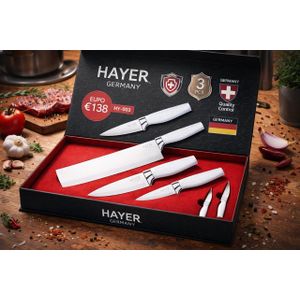 Pack de 3 Couteaux de Cuisine Professionnels HAYER - Design Suisse & Allemand - Modèle HY-003