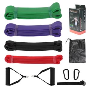 Ensemble de 4 Bande Elastique Traction Musculation pour Exercice,Yoga, Fitness, Gym, Calisthenics, Entrainement Corps, Jambes, Fessier Pull Up