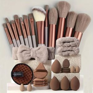 33pcs Set de Brosse de Maquillage Powder Puff Set de Lavage de Visage