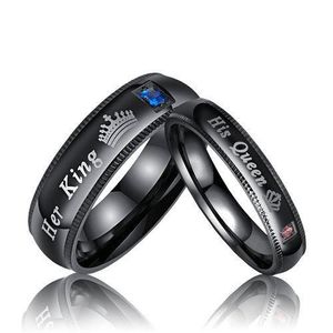 Ensemble de bagues en diamant pour couple noir