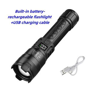 Affichage numérique domestique et extérieur, zoom télescopique multifonctionnel, lumière forte, longue durée de vie de la batterie, lampe de poche rechargeable étanche