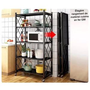 Grand Chariot Inoxydable- Étagères avec roues