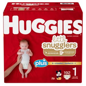 Couches huggies tailles 1 jusqu'à 06 kg pack géant de 192 pièces 