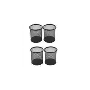 TC2i Pack de 4 pots porte stylo en métal noir