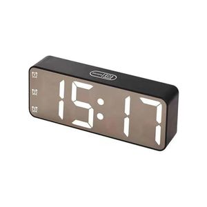 TodyJeyHo Réveil numérique LED avec veilleuse, Créatif et Intelligente, Horloge électronique de table de chevet, Rechargeable, Affichage Date et Température Horloges murales numériques, pour Chambre, Cuisine, Bureau (NOIR)