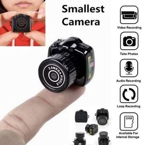 Mini Caméra Y2000, Caméra D'action HD 4K 30fps 720P, Caméra De Surveillance De Sécurité DV DVR-noir