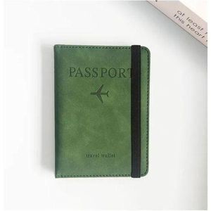 Green Wallet- Travel Document Case and Passport Holder with R-fid