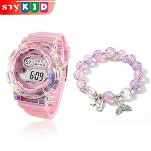 STY Montre et Bracelet pour enfants filles Electronic Watch Sweet Style Bracelet