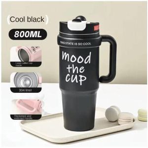 Mug isotherme grande capacité - Noir 800ml