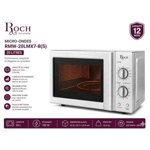 Roch Micro Onde Roch RMW-20LMX7-B(S) 20 Litres Silver