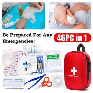 Trousse de Premiers Secours Ultime, ensemble de 46 pièces - Trousse de qualité supérieure, étanche et portable, adaptée aux urgences.