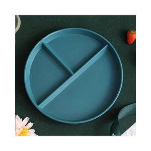 ShebSheb Assiettes profondes pour dîner, design divisé pour les mangeurs difficiles, assiettes à compartiments, assiettes de contrôle des portions en plastique léger et réutilisable