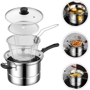 Multifunctional Stainless Steel Cooker/Steamer/Deep Fryer for Home
