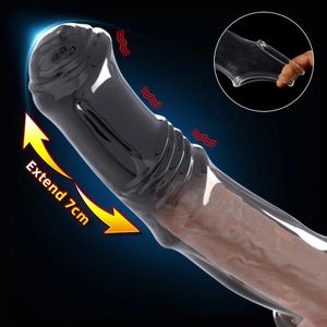 Unbrand Agrandissement Extenseur Penis Réutilisable Retardement Éjaculation Jouets Sexuels Vibromasseur, Anneau Pénien